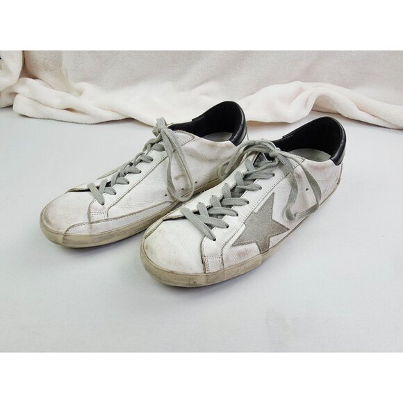 Golden Goose Superstar Womens Size 41 (US 11) White Factory Distressed Sneakers - Picture 1 of 13